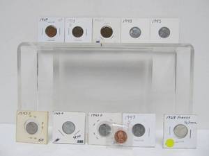 lot 12 image: Lot of 10 Pennies