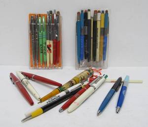 lot 21 image: Great Lot of Old Vintage Advertising Pens
