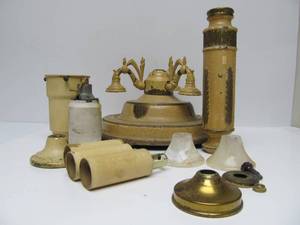 lot 53 image: Antique Hanging Lamps Parts