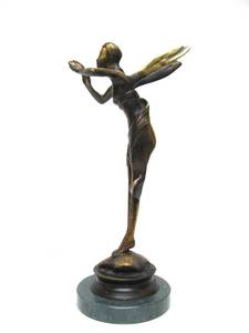 lot 58 image: Vintage Bronze Art Nouveau Figural Fairy Sculpture