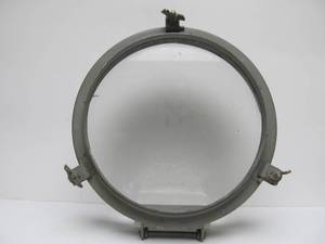 lot 76 image: Orig Vintage WW2 era Porthole Style Searchlight Lens