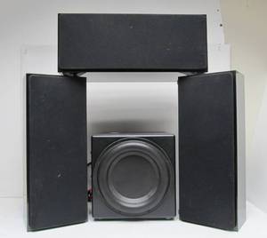 lot 117 image: 3 Excellent Quality Working NHT Model VS-2.4 Speakers & Sunfire MKII Subwoofer