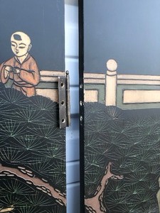 lot 157 image: Vintage 6-Panel Oriental Room Divider Screen 