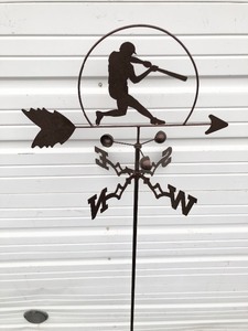 lot 170 image: Metal Cutout Baseball Weathervane