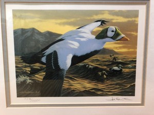 lot 189 image: Framed Signed Numbered Federal Duck Stamp Print wCOA