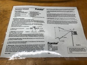 lot 231 image: Like-New or Brand New FORSTER Outdoor Volleyball Net