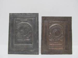 lot 123 image: 2 Antique Cigar Advertising Lead Plates 