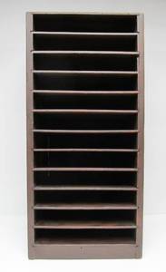 lot 126 image: Vintage 12-Slot File Cabinet Shelf