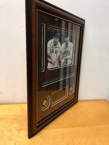 lot 232 image: Framed Autographed Photograph of Joe DiMaggio & Ted Williams