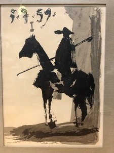 lot 233 image: Framed Vintage Picasso Lithograph - Picador
