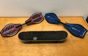 lot 257 image: 2 Rip Sticks & 1 Skateboard