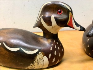 lot 287 image: Pair of Carved & Painted Wood Duck Decoys