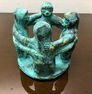 lot 297 image: Vintage Mayan Circle of Friends Sculpture