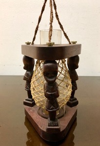 lot 307 image: Tribal Hanging Figural Candle Lantern