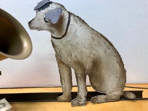 lot 332 image: NOS Vintage C. JERE Metal Wall Sculpture - His Masters Voice