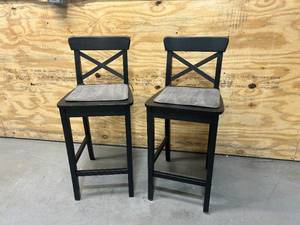 lot 52 image: IKEA Lot of 2- INGOLF Bar Stools