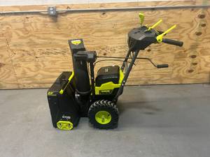 lot 14 image: RYOBI 40V HP Brushless Whisper Series 22 2-Stage Cordless Electric Self-Propelled Snow Blower - (2) 8 Ah Batteries & Charger