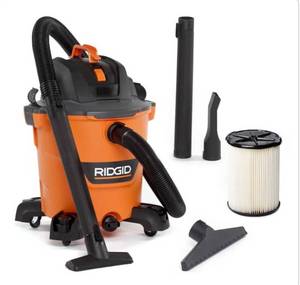 lot 28 image: RIDGID 12 Gallon 5.0 Peak HP NXT WetDry Shop Vacuum with Filter, Locking Hose and Accessories