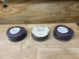 lot 47 image: 3M- Lot of 3 Packs of- Hookit 5 Abrasive Sanding Discs- 36 Grain (25 per pack)