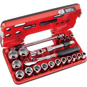 lot 19 image: CRAFTSMAN  V-SERIES Socket Set, Shallow MM, 12 Inch Drive, 21 Piece (03202438)