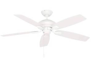 lot 105 image: CASABLANCA Utopian 52 in. IndoorOutdoor Snow White Ceiling Fan (Retails $284.99)