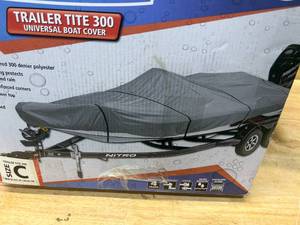 lot 119 image: WEATHER SAFE Trailer Tite 300 Universal Boat Cover- Size C (Retails for $110)