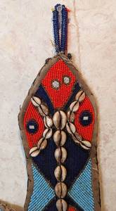 Beaded African Lizard Yoruba  Sash