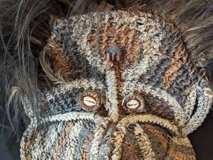 Vintage Basketry Helmet Mask, Papua New Guinea