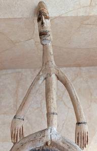 Large Vintage South Papua, Asmat People Hand Carved Wood War Shield