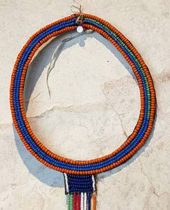 African Tribal Beaded Collar Necklace