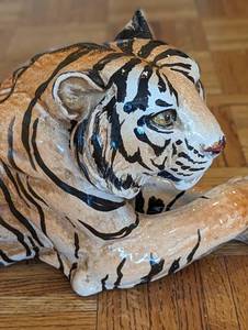 Italian Ceramic Tiger Sculpture
