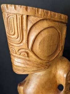 Small Hand Carved Wood Tiki Sculpture