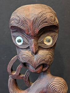 Small Maori Hand Carved Wood Sculpture