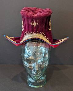 Vintage Embroidered Hat from Tibet