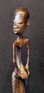 Three Figural Hand Carved Wood African Sculptures
