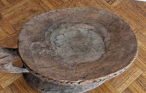Antique Hand Carved Wood Stool, Papua New Guinea