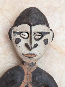 Papua New Guinea Suspension Hook, Hand Carved Figural Carving