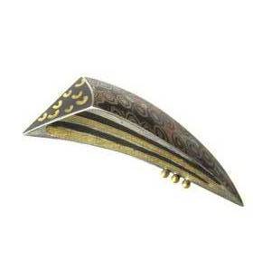 Fabulous Signed Sterling Silver Brooch Pendant w 14K &amp 22K Gold