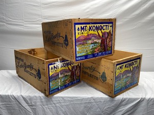lot 9 image: Three Wooden Fruit Boxes