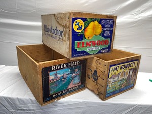 lot 11 image: Three Wooden Fruit Boxes