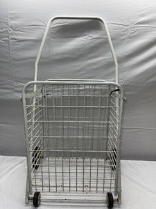 lot 14 image: Collapsible Metal 4-Wheel Grocery Cart
