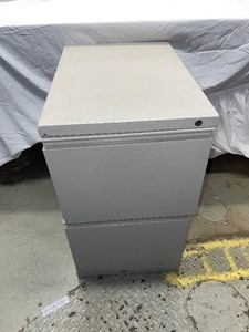 lot 22 image: Two-Drawer Hanging File Metal Filing Cabinet