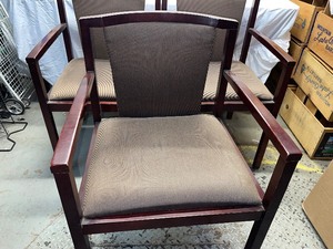 lot 24 image: Three Office Waiting Room Chairs