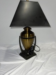 lot 57 image: Jar Lamp with Black Shade