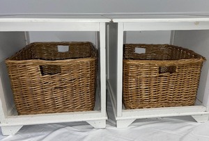 lot 84 image: End Tables with Baskets