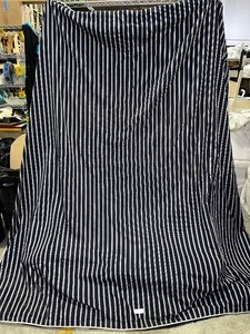 lot 104 image: Reversible Comforter Blue and White StripeDeep Blue, 2 Shams