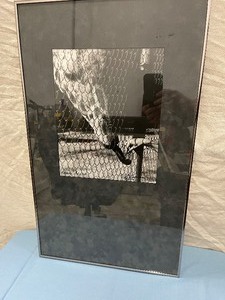 lot 111 image: Framed Art-Giraffe Greeting