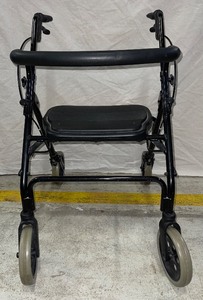 lot 127 image: Walker Assist wbrakes and plastic hard seat