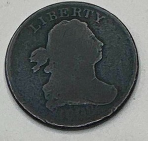 1808 Draped Bust Half Cent (rare 45 degree error coin)