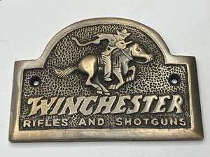 Winchester Brass Plaque 4 12 Inches Wide